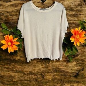 Casual light cream Short Sleeve Women's Top